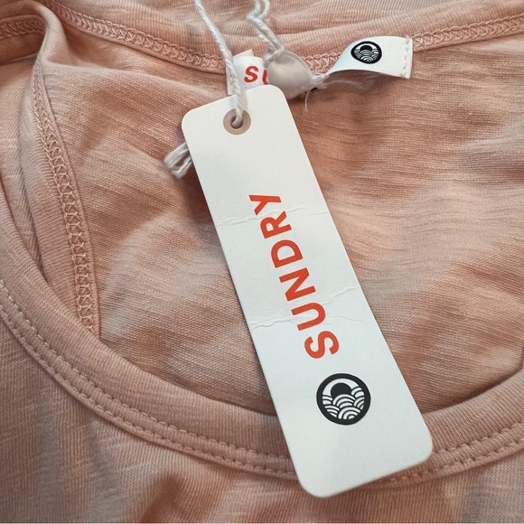 Sundry Peach Racerback Ruched Dress Size 1 NWT - Picture 5 of 8